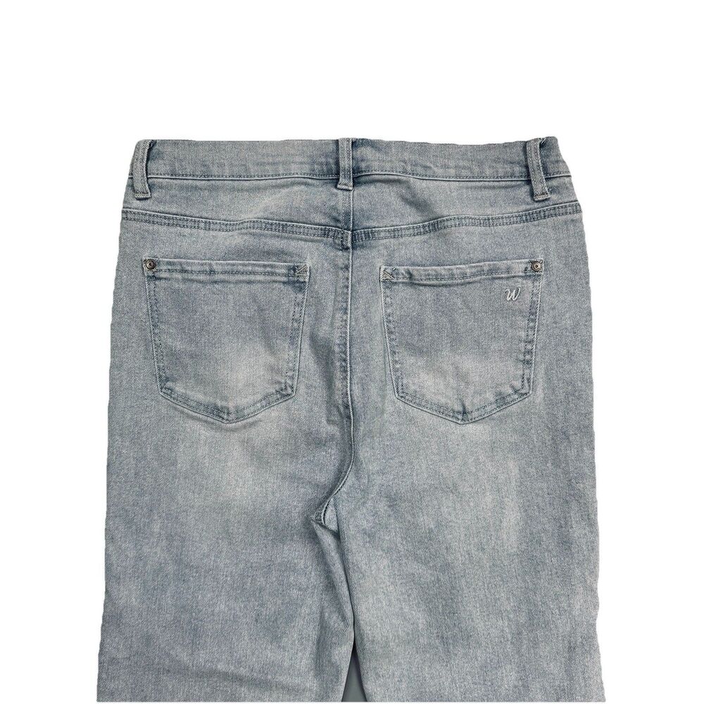 Wallflower Jeans Fearless Curvy Super High Rise Crop 10 (30x25) Blue Distressed - Picture 8 of 10